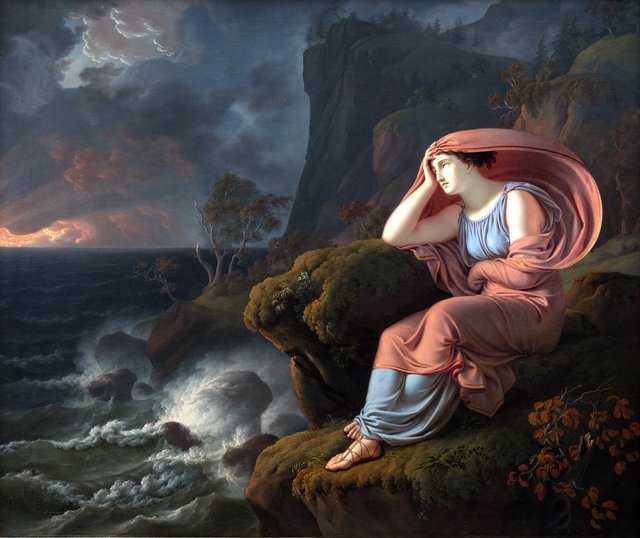 Alkyone venter forgæves sin bortrejste ægtefælle by Christian Gottlieb Kratzenstein-Stub