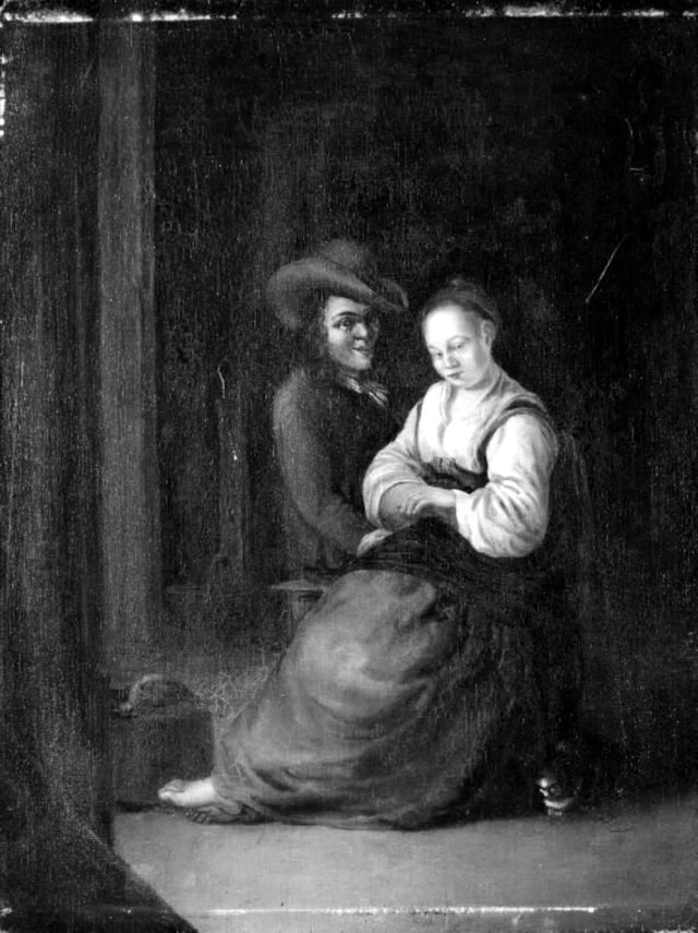 Pige og en ung mand by Philips Koninck