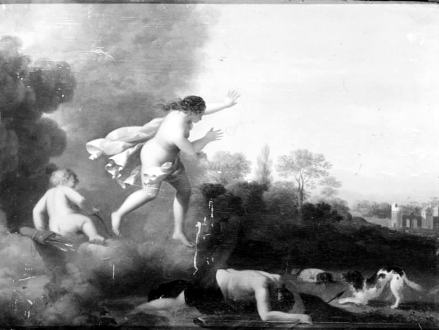 Den dræbte Adonis by Cornelius van Poelenburgh