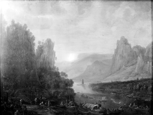 Rhinlandskab ved Bingen by Herman Saftleven