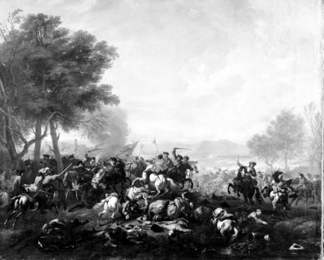 En bataille by Jan van Huchtenburgh