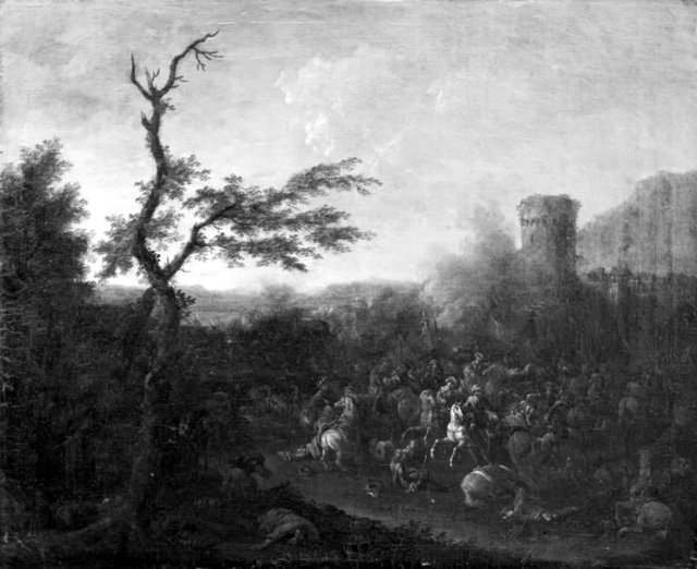 Fægtning under en fæstning by Karel Breydel