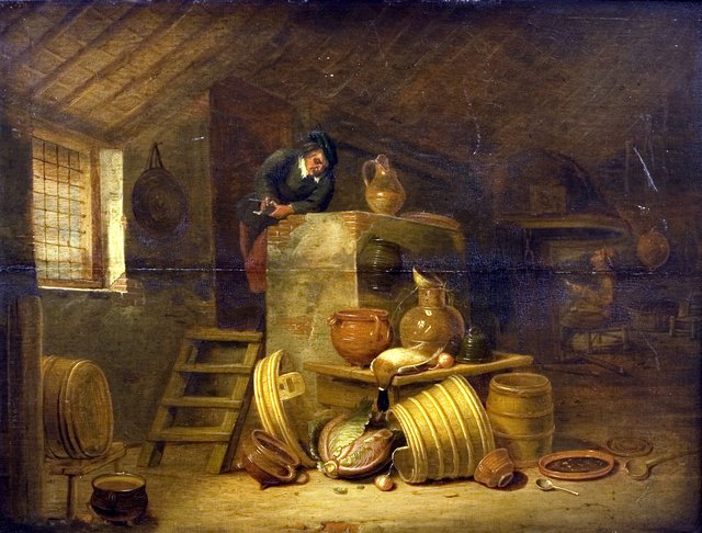 Køkkeninteriør by Cornelis Saftleven
