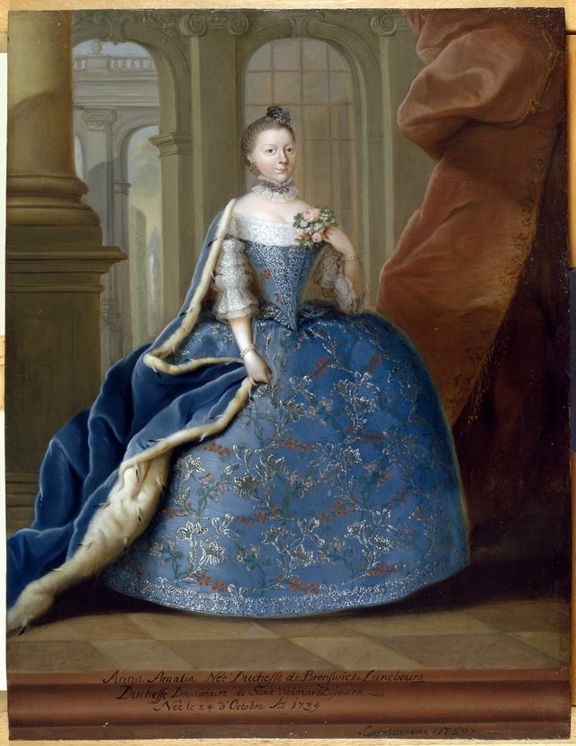 Anna Amalia, hertuginde af Braunschweig og Lünebourg by Ludolf Lafontaine