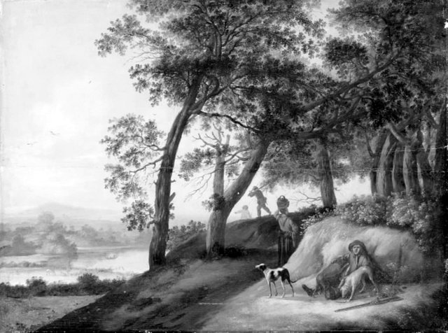Jæger med sine hunde by Willem de Heusch