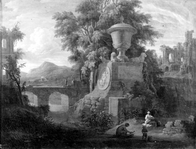 Flodlandskab by Jan Frans van Bloemen
