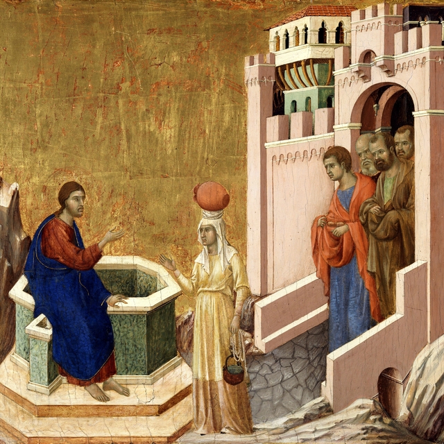 Christ and the Samaritan Woman by Duccio di Buoninsegna