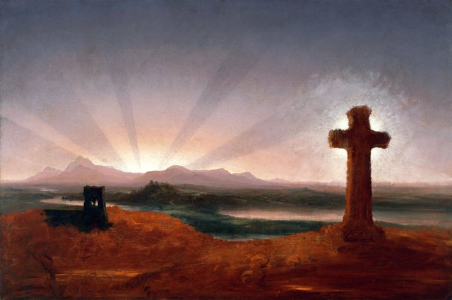 Cross at Sunset by Thomas Cole