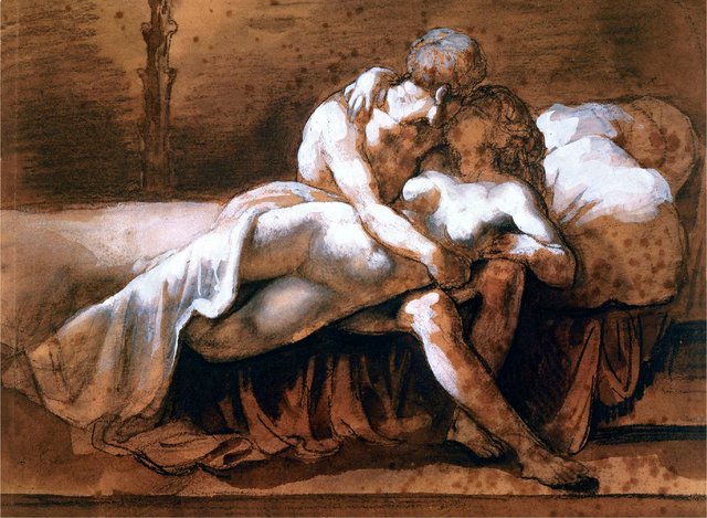 The Kiss by Théodore Géricault