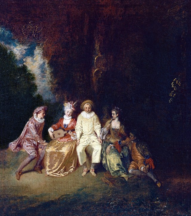Pierrot Content by Jean-Antoine Watteau