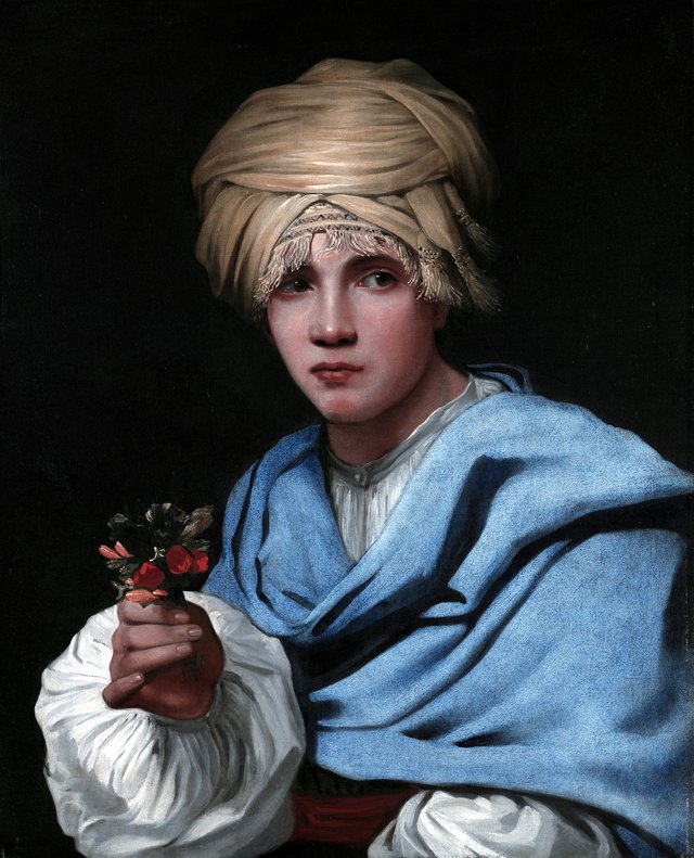 Boy in a Turban holding a Nosegay by Michiel Sweerts