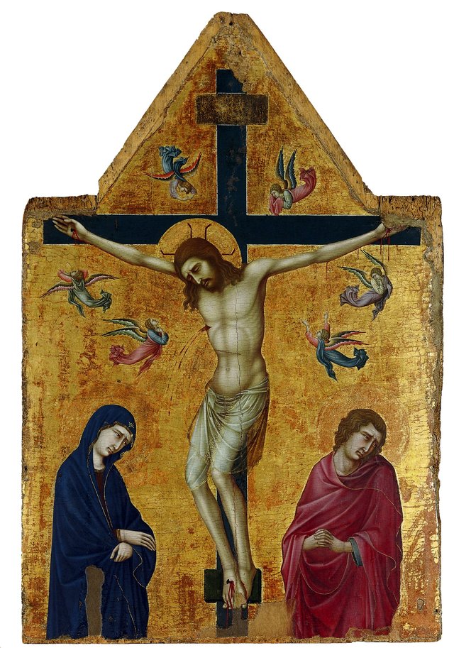 The Crucifixion with the Virgin, Saint John and Angels by Ugolino di Nerio