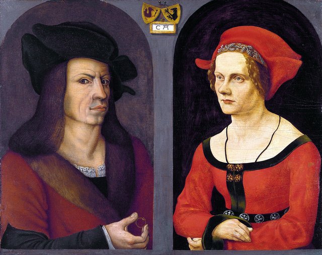 Nuptial Portrait of Coloman Helmschmid and Agnes Breu by Jörg Breu the Elder