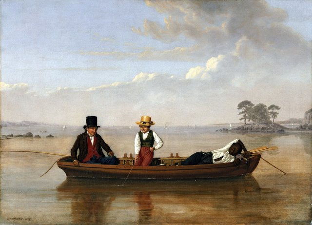 Fishing Party on Long Island Sound off New Rochelle by James Goodwyn Clonney