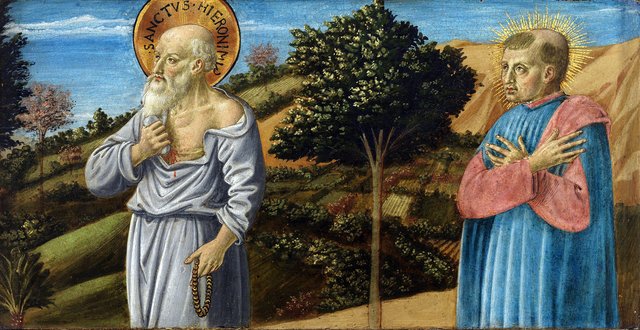 Saint Jerome and the blessed Bartolo Buompedoni of San Giminiano by Benozzo Gozzoli