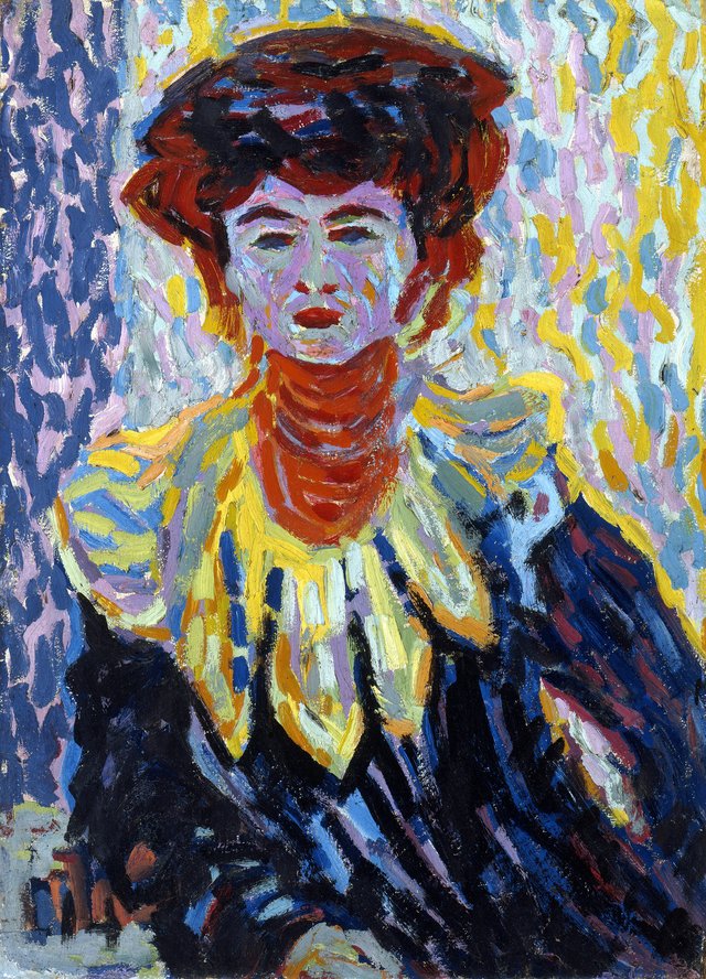 Doris with Ruffed Collar by Ernst Ludwig Kirchner