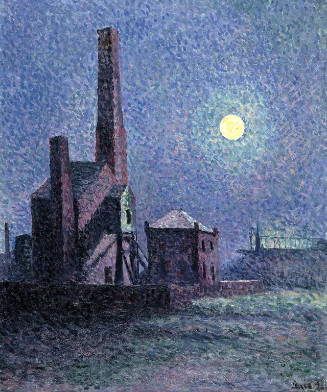 Factory in the Moonlight by Maximilien Luce