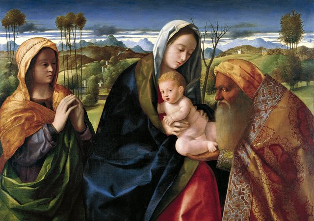 Sacred conversation by Giovanni Bellini