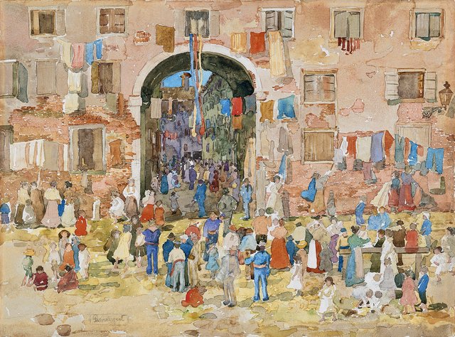 Riva degli Schiavoni, Castello (Venice) by Maurice Prendergast