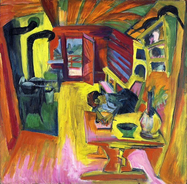 Alpine Kitchen by Ernst Ludwig Kirchner