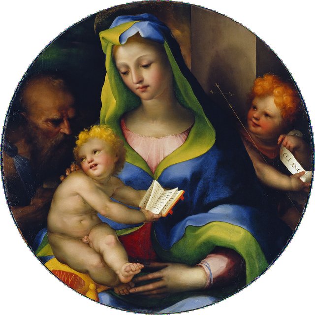 The Virgin and Child with the Infant Saint John and Saint. Jerome by Domenico Beccafumi