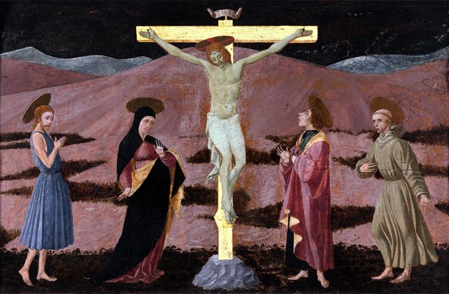 The Crucifixion with the Virgin, Saint John the Baptist, Saint John the Evangelist and Saint Francis by Paolo Uccello