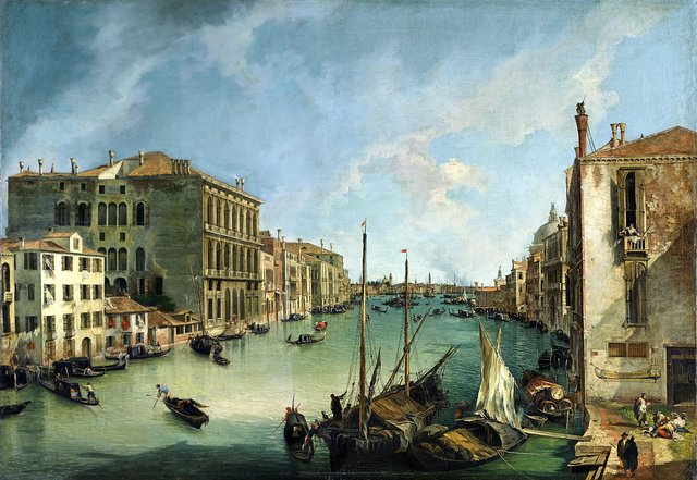 The Grand Canal from San Vio, Venice by Canaletto