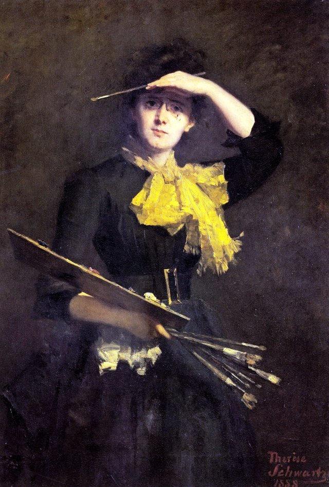 Self-portrait by Thérèse Schwartze
