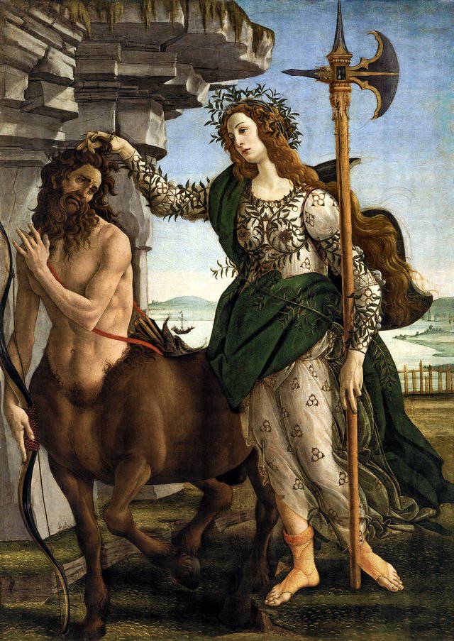 Pallas and the Centaur by Sandro Botticelli