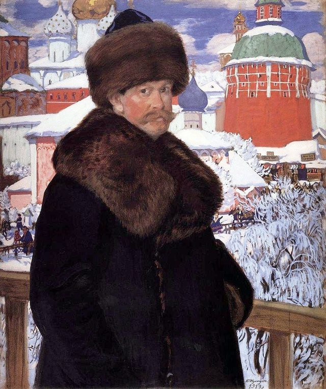 Self-Portrait by Boris Kustodiev