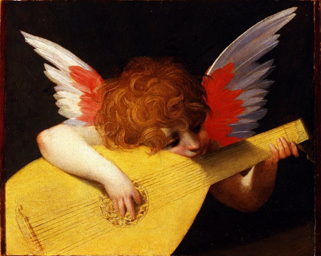 Angel Playing the Lute by Rosso Fiorentino