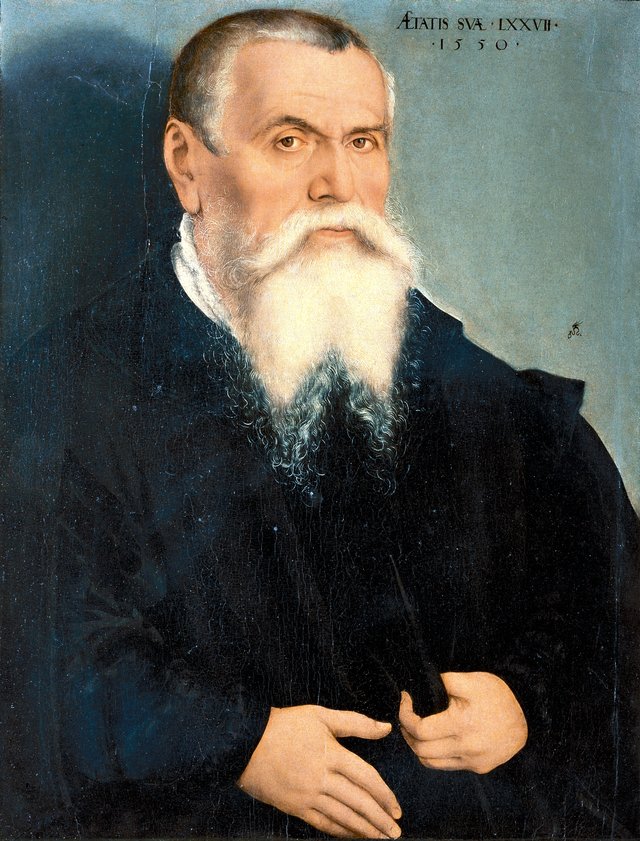 Portrait of Lucas Cranach the Elder by Lucas Cranach the Younger