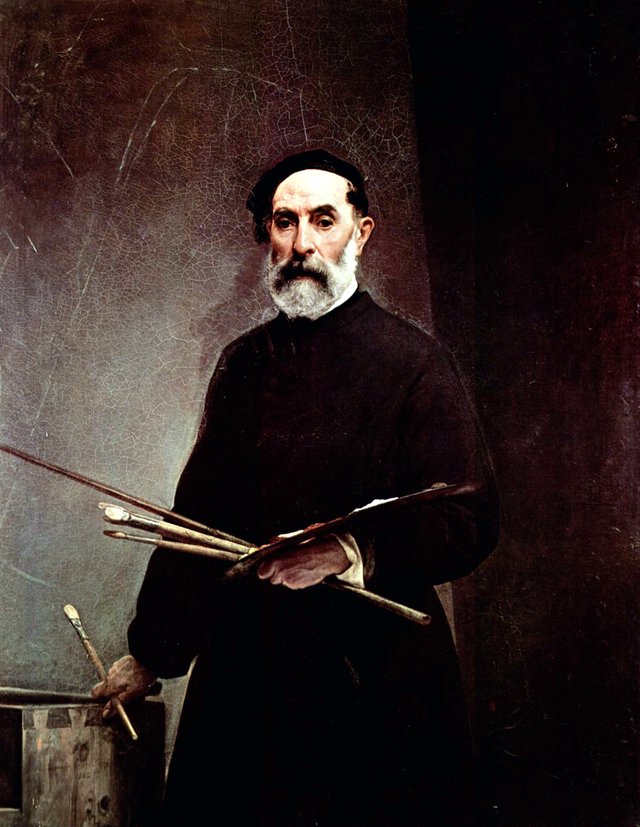 Self-portrait at the age of 69 by Francesco Hayez