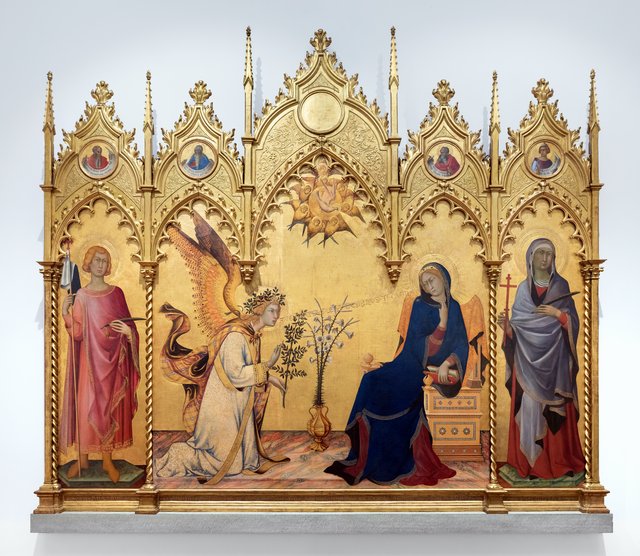 Annunciation with Saints Maxima and Ansanus by Lippo Memmi