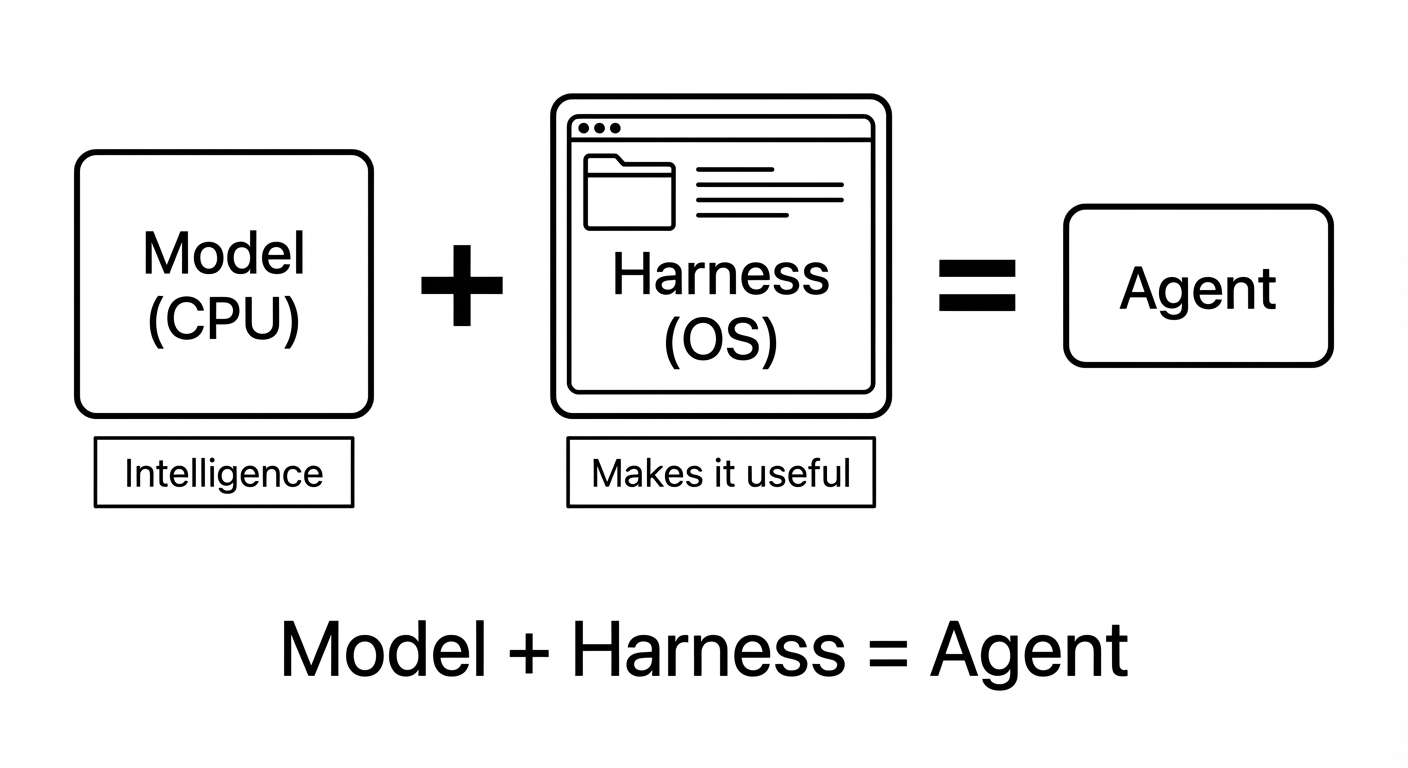 Model (CPU) + Harness (OS) = Agent