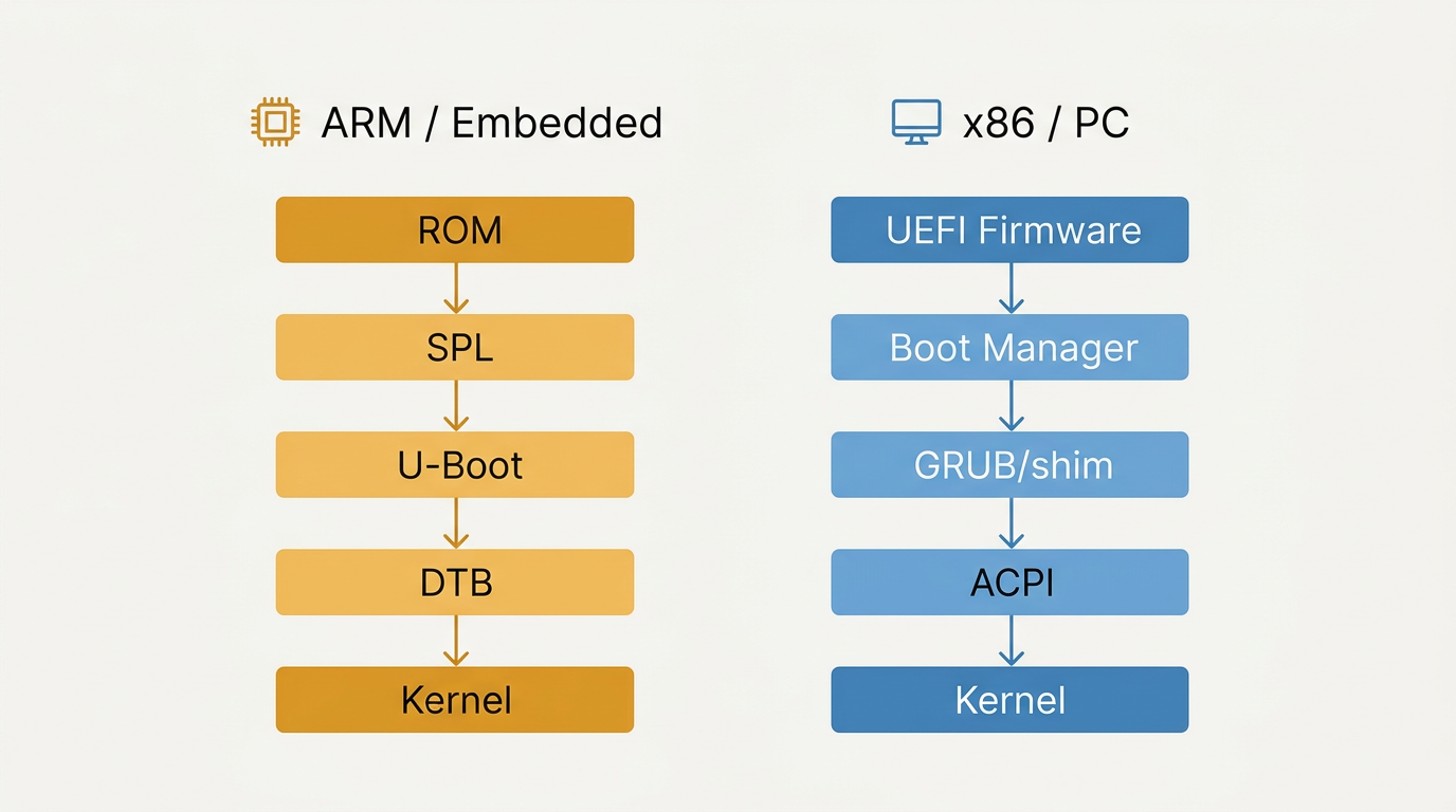 So sánh ARM vs x86 boot