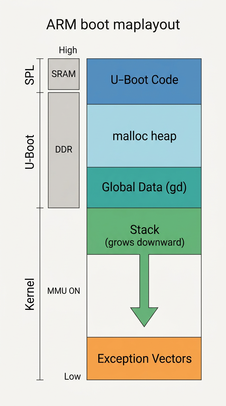 Memory layout khi boot