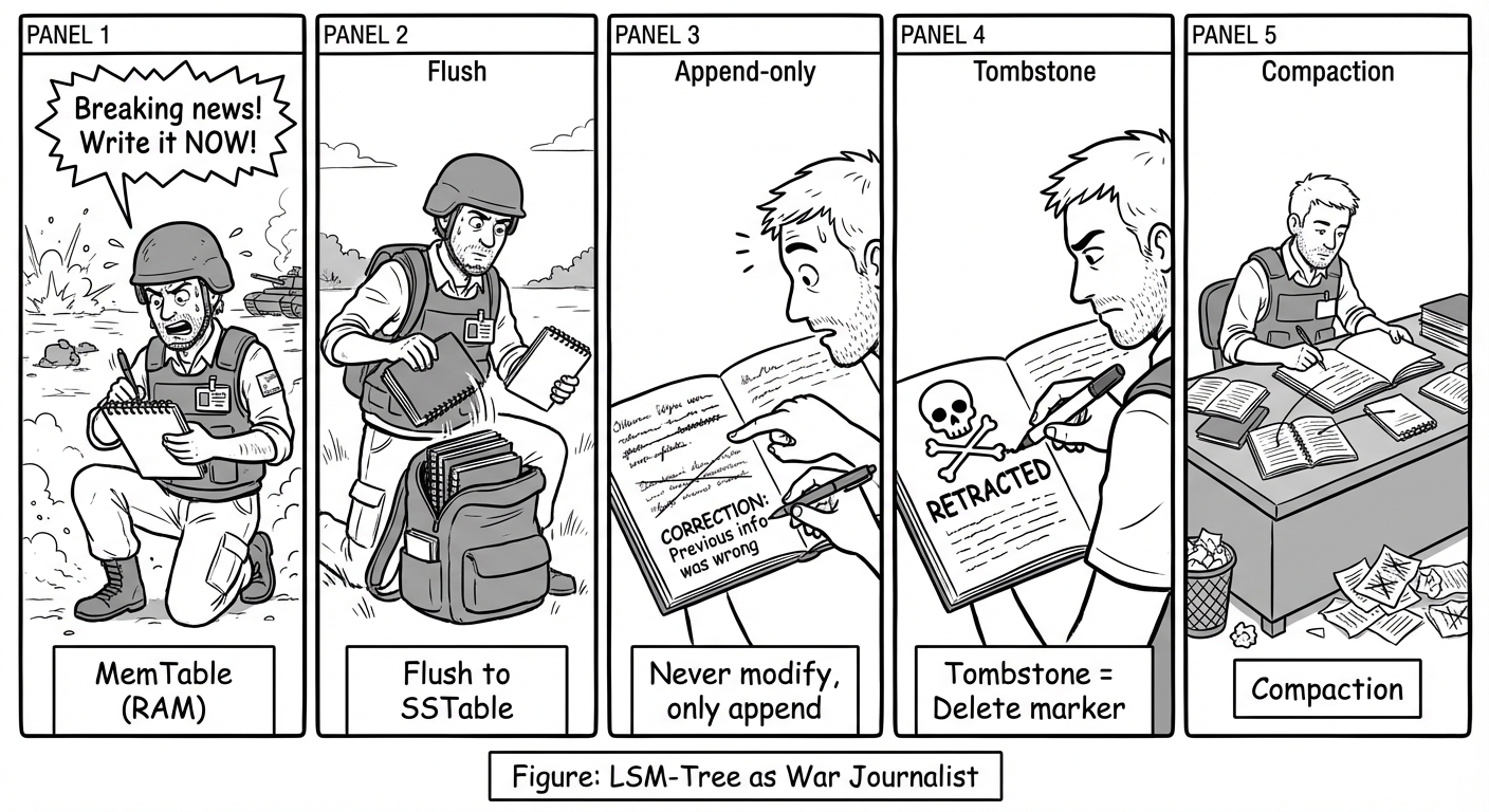 LSM-Tree as War Journalist - Comic Strip