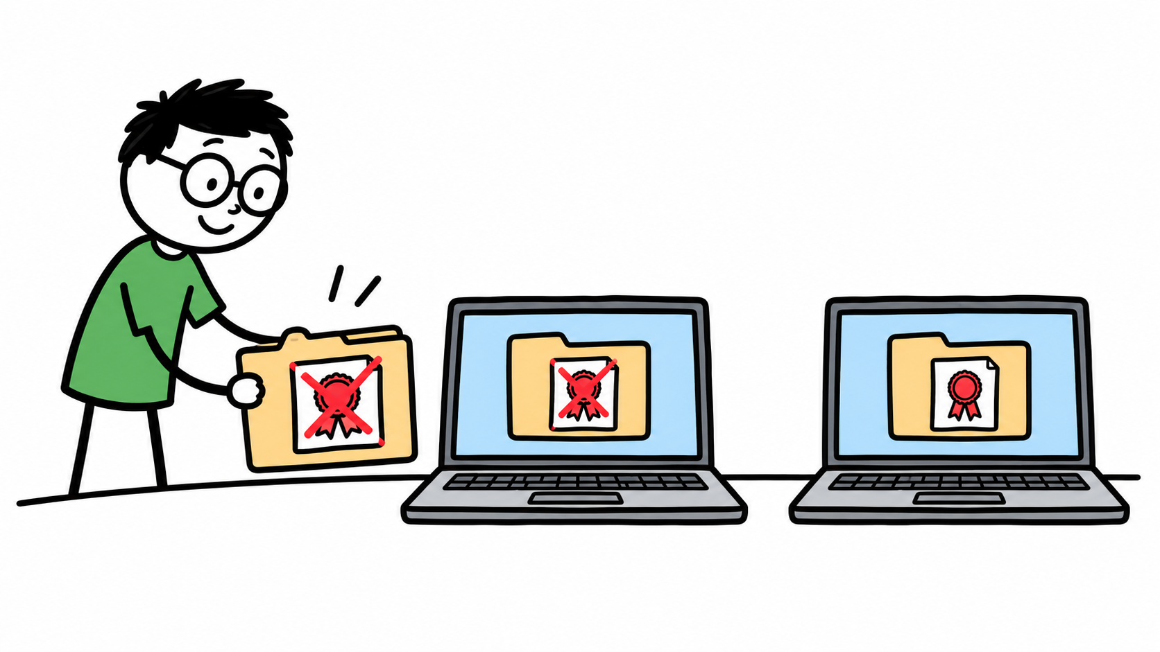 Người dùng chuyển danh sách thu hồi mới tới một client