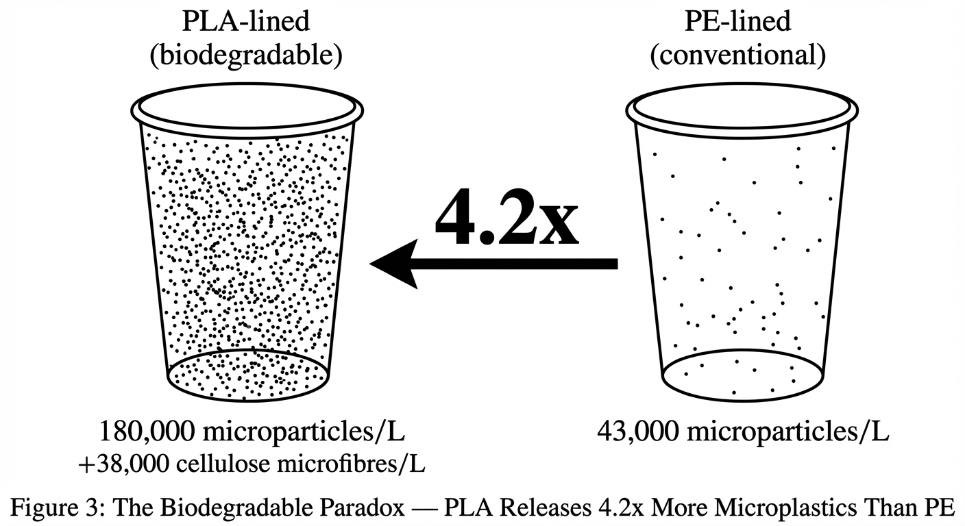 The Biodegradable Paradox - PLA Releases 4.2x More Microplastics Than PE