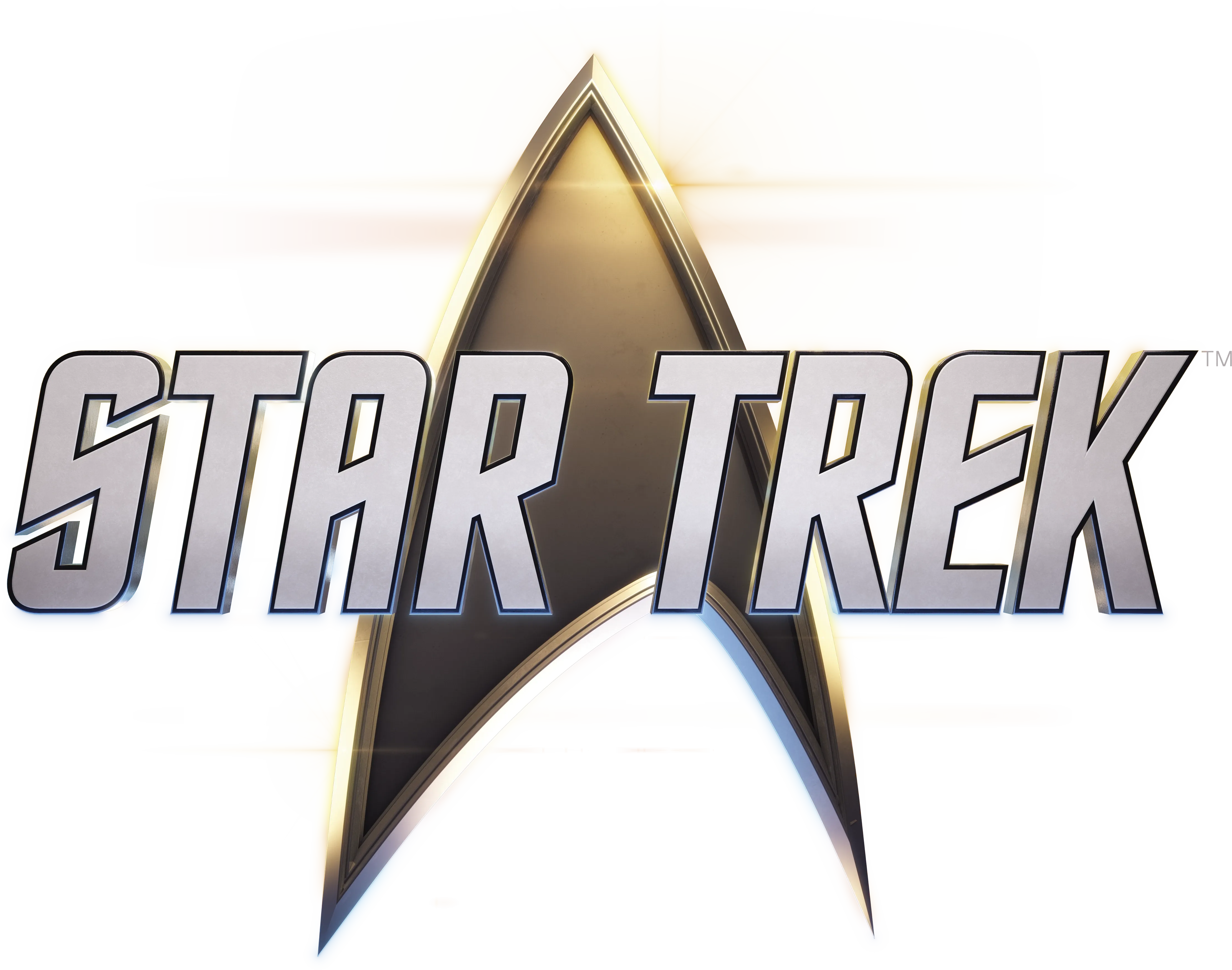 Logotipo de Star Trek com o emblema da Frota Estelar, franquia que ganhou coleção em Magic: The Gathering