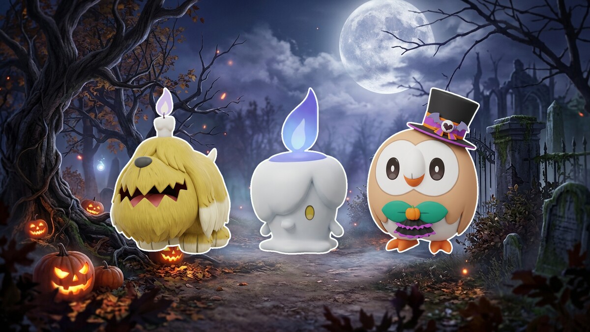 Banner do evento Halloween 2026 Parte II de Pokémon GO, com ilustração de Pokémon em cenário noturno