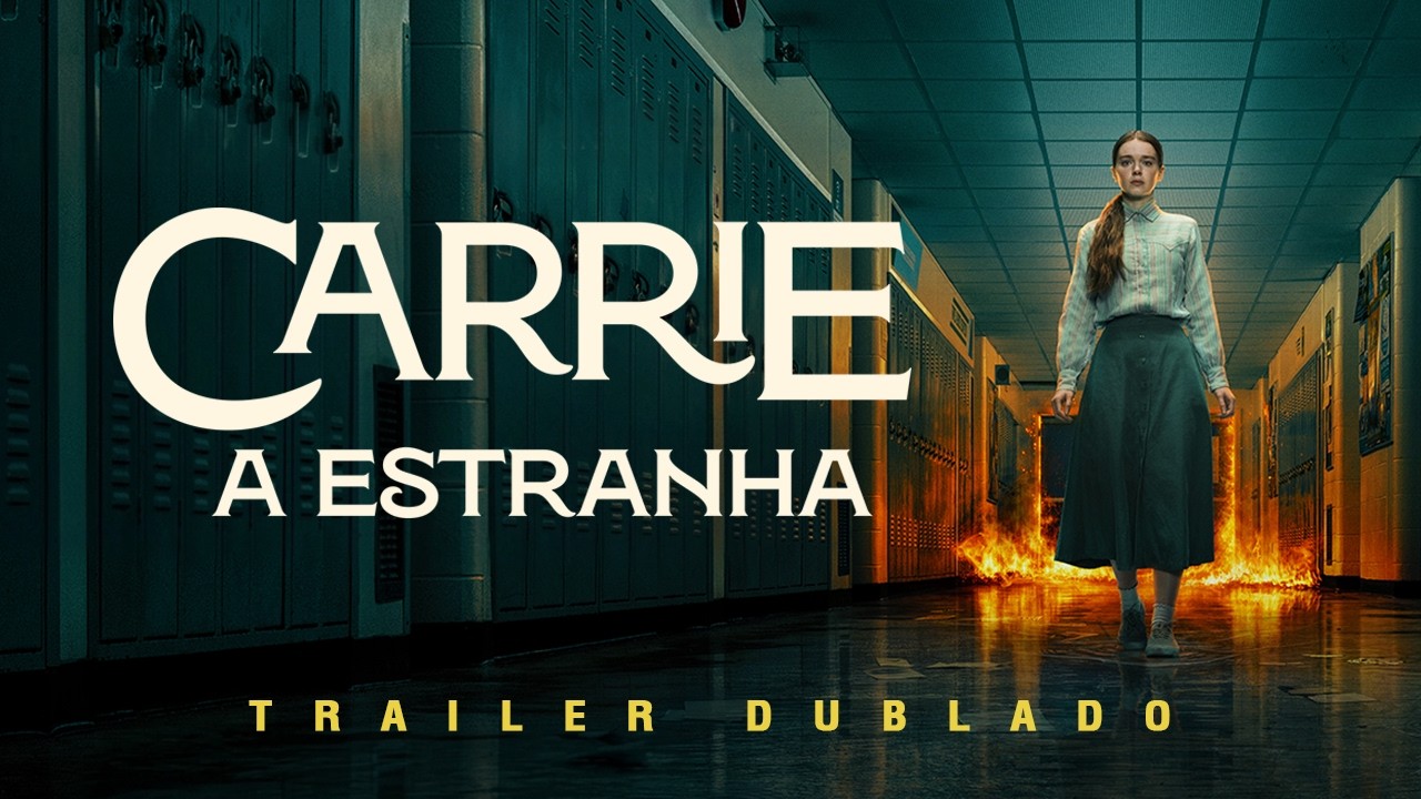 Carrie White em arte de divulgação do trailer dublado de Carrie, a Estranha