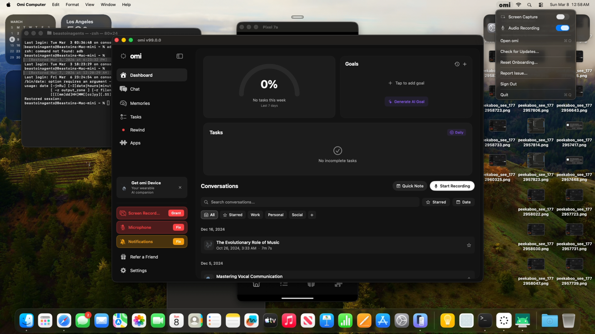 Mac Mini app running