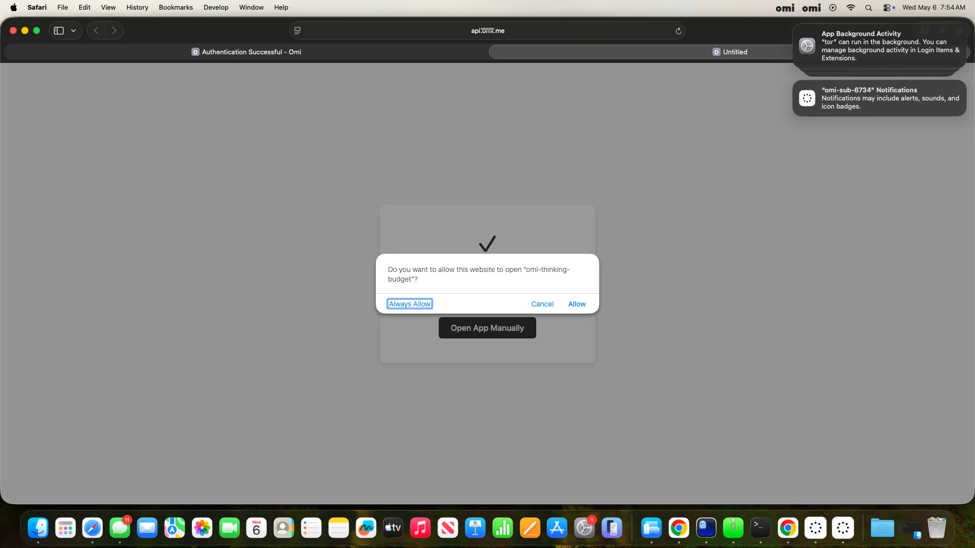 Auth success