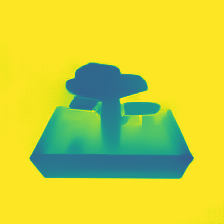 Depth rendered from the Mesh input