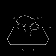 Edges rendered from the 3DGS input