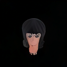 Generated face of a smiling girl