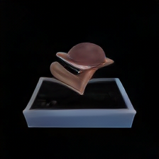 Generated brown mushroom in a grey planter