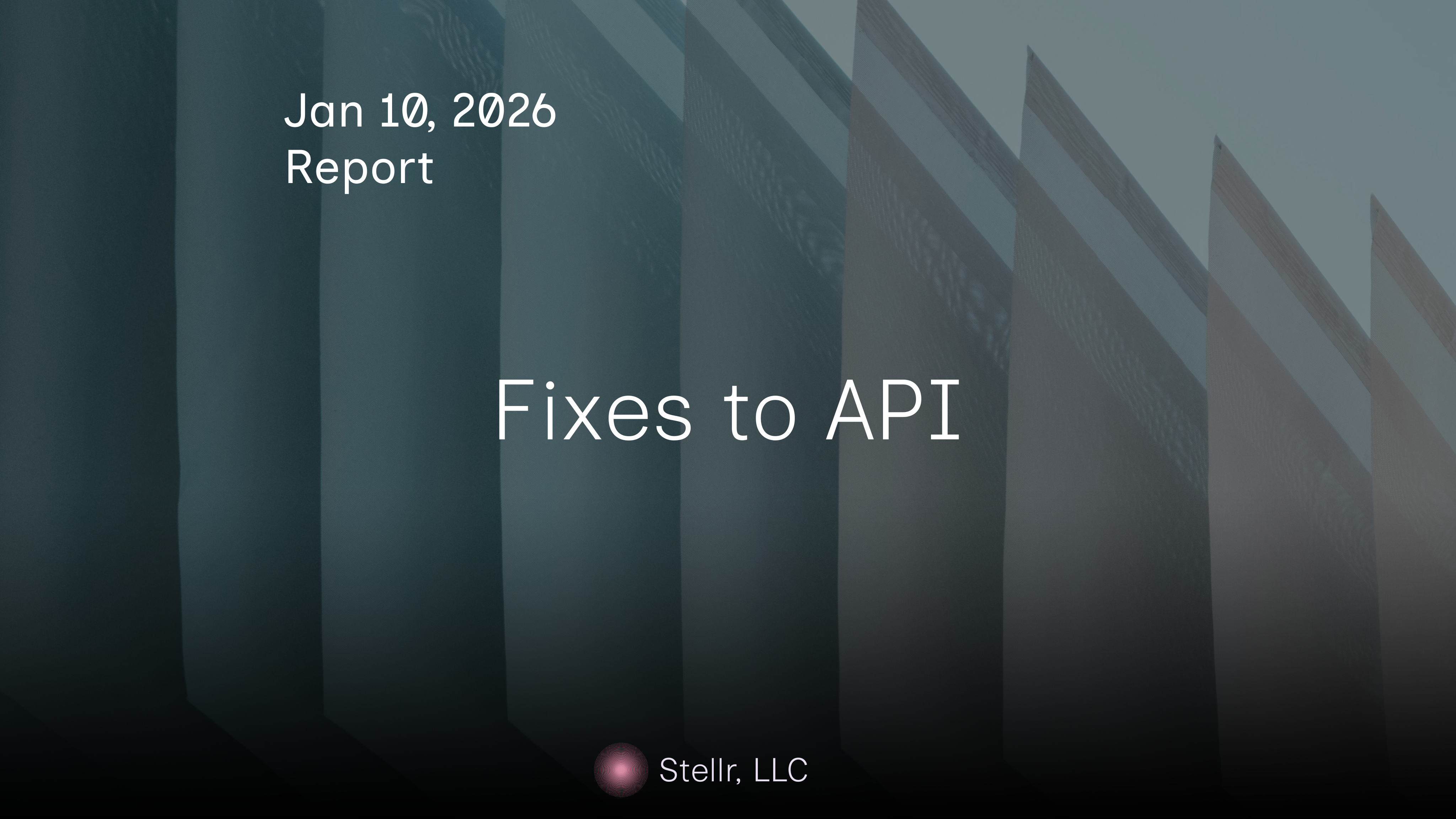 Fixes to API